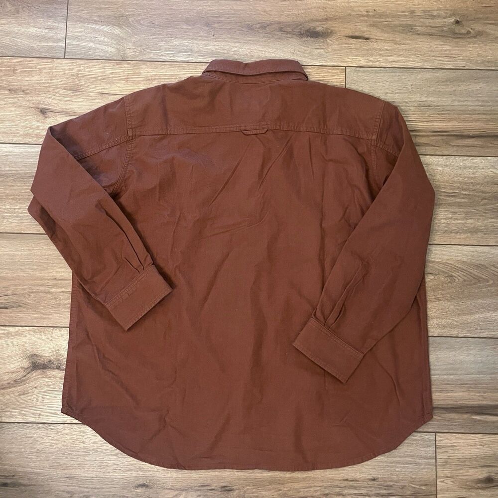 CC Filson Chamois Work Field Button Up Shirt Long Sleeve Men's 2XL Burnt Orange - Picture 6 of 6